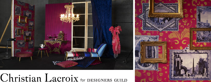 Christian Lacroix pour Designers Guild, tissus d'ameublement, coussins et tapis