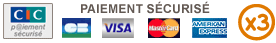 Paiement s&eacute;curis&eacute; par le CIC : CB, Visa, Master Card, Amex, paiement en 3 fois
