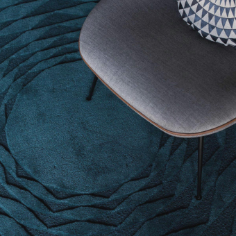 Teppich Polygon bleus 150 cm Niki Jones