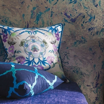 Makrana Wallpaper Lilac/Turquoise Matthew Williamson