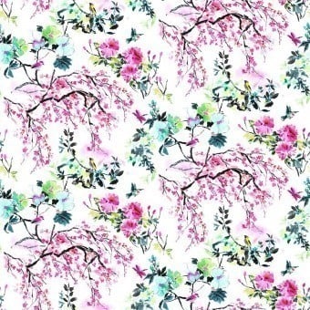 Chinoiserie Flower Outdoor Fabric