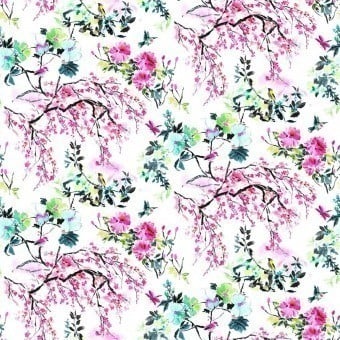 Tissu Chinoiserie Flower Outdoor