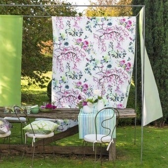 Chinoiserie Flower Outdoor Fabric