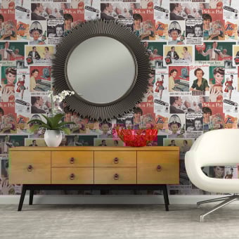 Papier peint panoramique Retro Ads