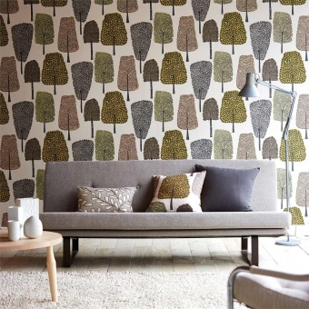 Cedar Wallpaper Slate/Apple/Ivy Scion