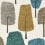 Cedar Wallpaper Scion Almond/Cobalt/Midnight NFIK111084