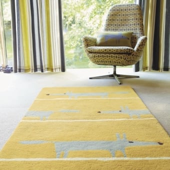 Mr Fox Mustard Rug