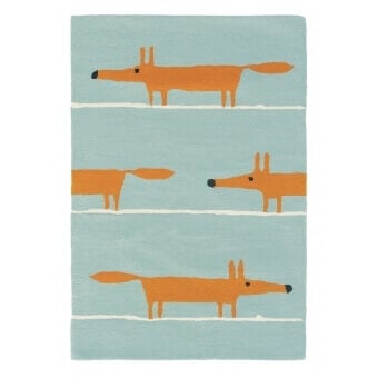 Mr Fox Aqua Rug