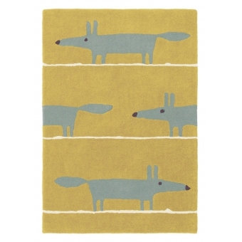 Mr Fox Mustard Rug