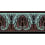Bordüre Palmette Edmond Petit Bleu aqua/Brun chocolat RM008-01