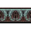 Bordure Palmette Edmond Petit Bleu aqua/Brun chocolat RM008-01