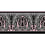 Bordure Palmette Edmond Petit Gris Lola/Rose RM008-05