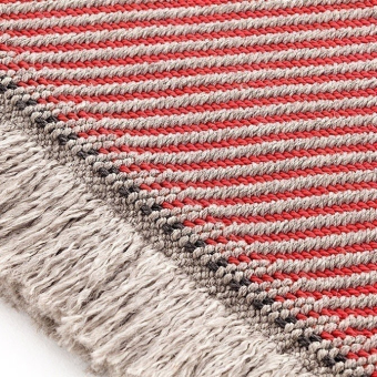 Garden Layers Diagonal Almond-Red Rug