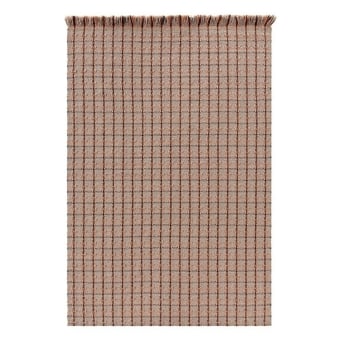 Garden Layers Checks Terracotta Rug