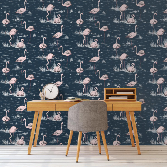 Flamingos Restyled Wallpaper Ballet slipper Cole and Son