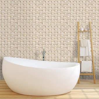 Tricot Wallpaper Beige Curious Collections