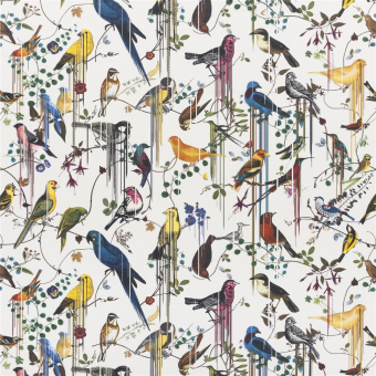 Tessuto Birds Sinfonia Perce-Neige Christian Lacroix