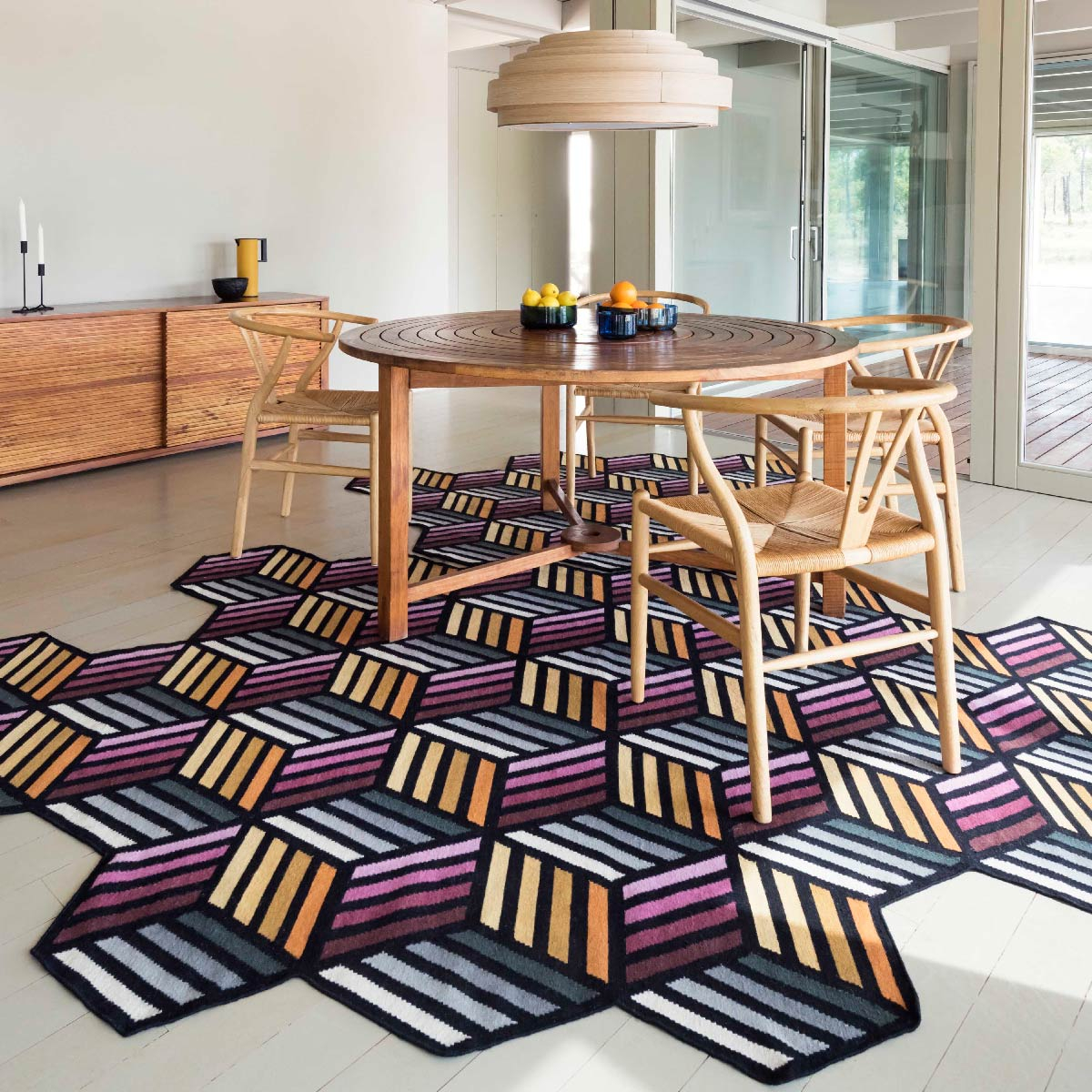 Hicks' Hexagon officially licensed luxury rugs and runners