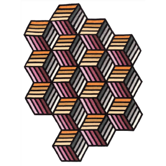 Teppich Hexagons