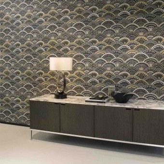 Wandverkleidung Peacock Wall covering Anthracite Arte