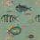 Papier peint panoramique Poissons Mindthegap Green/Blue/Red WP20181