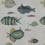 Carta da parati panoramica Poissons Mindthegap Green/Blue/Taupe WP20182