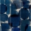 Papier peint panoramique Indigo Marvel Mindthegap Indigo Blue/Beige WP20154