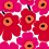 Papier peint Unikko Marimekko Framboise 23354