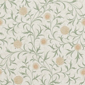 Scroll Wallpaper Thyme/Pear Morris and Co
