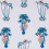 Tela Jungle Palms Emma J. Shipley by Clarke and Clarke Blue F1110/01