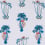 Tissu Jungle Palms Emma J. Shipley by Clarke and Clarke Blue F1110/01