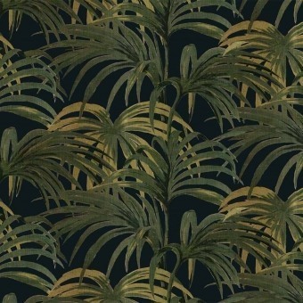 Palmeral Fabric Midnight/Green House of Hackney