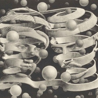 Panneau Bound of Union Dark M.C. Escher