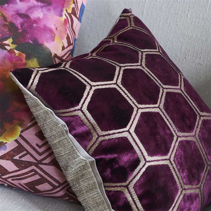 Designers Guild vloerkleed Manipur Silver - De Kussenwinkel