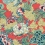 Honshu Wallpaper Thibaut Coral/Green T75490