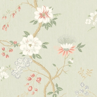 Camellia Wallpaper Blanc/Rouge Cole and Son