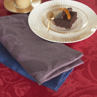 Serviette de table Jacquard Olivia vert, Tissus Toselli