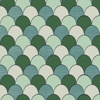Scales Wallpaper Green M.C. Escher