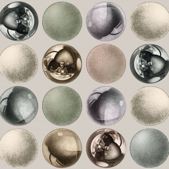 Papier peint Sphere Acqua/Jade M.C. Escher