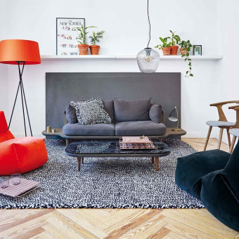 Tapis Waan Black/White