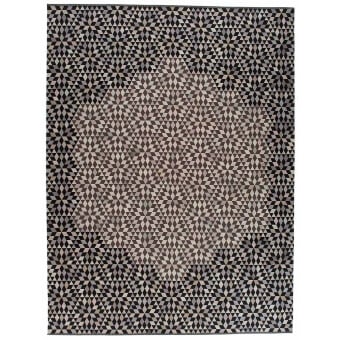 Alfombras Diamond Medallion Black Cream