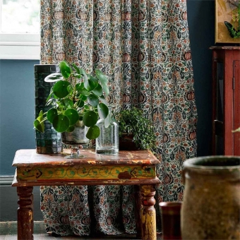 Stoff Little Chintz Blue/Fennel Morris and Co