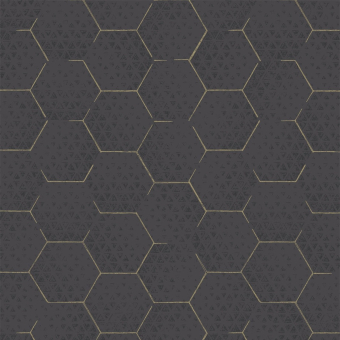 Papier peint Hexagon Noir Eijffinger