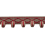Geflecht Gallery embroidered beaded Braid Houlès Rouge 32163-9500