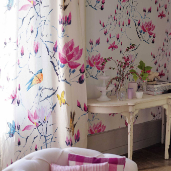Stoff Madame Butterfly Peony Designers Guild