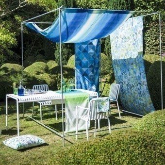 Giardino Segreto Outdoor Fabric Cornflower Designers Guild