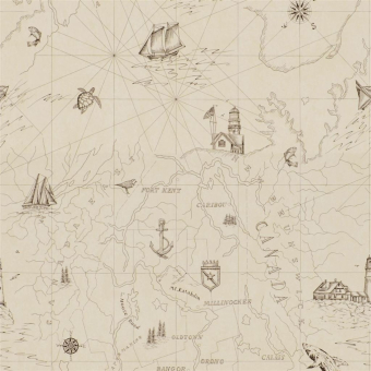 Papier Peint Searsport Map Atlantic Ralph Lauren