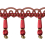 Frange quilles Scarlett 85 mm Houlès Rouge 33092-9500