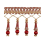 14 cm Palladio beaded Fringe Houlès Rouge 33135-9500