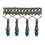 14 cm Palladio beaded Fringe Houlès Turquoise 33135-9660